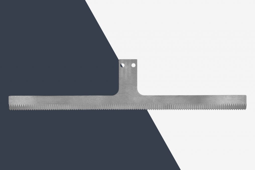 Gerades Stechmesser für Beutelverpackungen mit Aufreißfunktion