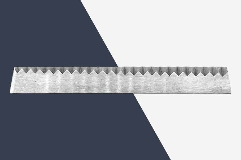 zickzackmesser kurz für Schlauchbeutelfolien