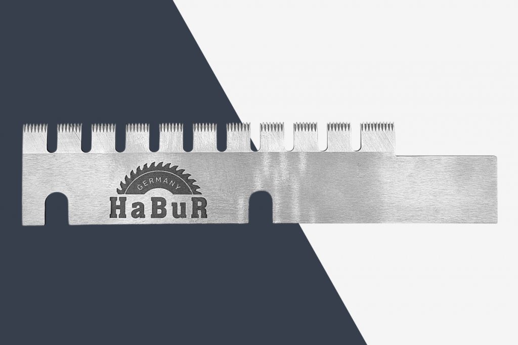 Perforiermesser mit feiner merteiliger verzahnung in stahl unbeschichet