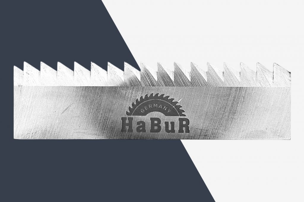 sägezahnmesser für Kunsstoffverpackungen stahl